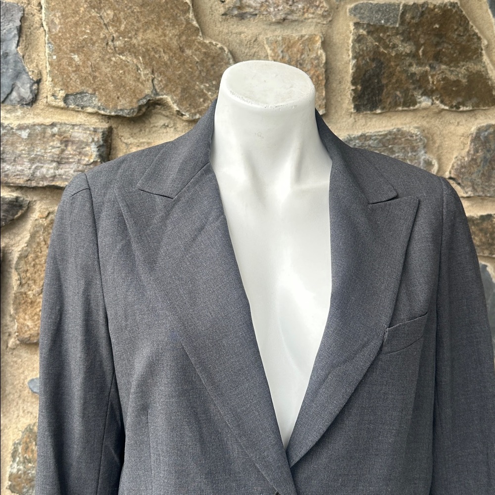 Theory Two Button Wool Blend Blazer Jacket In Cha… - image 3